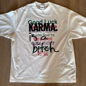 Vetements White “Karma” Unisex Tee